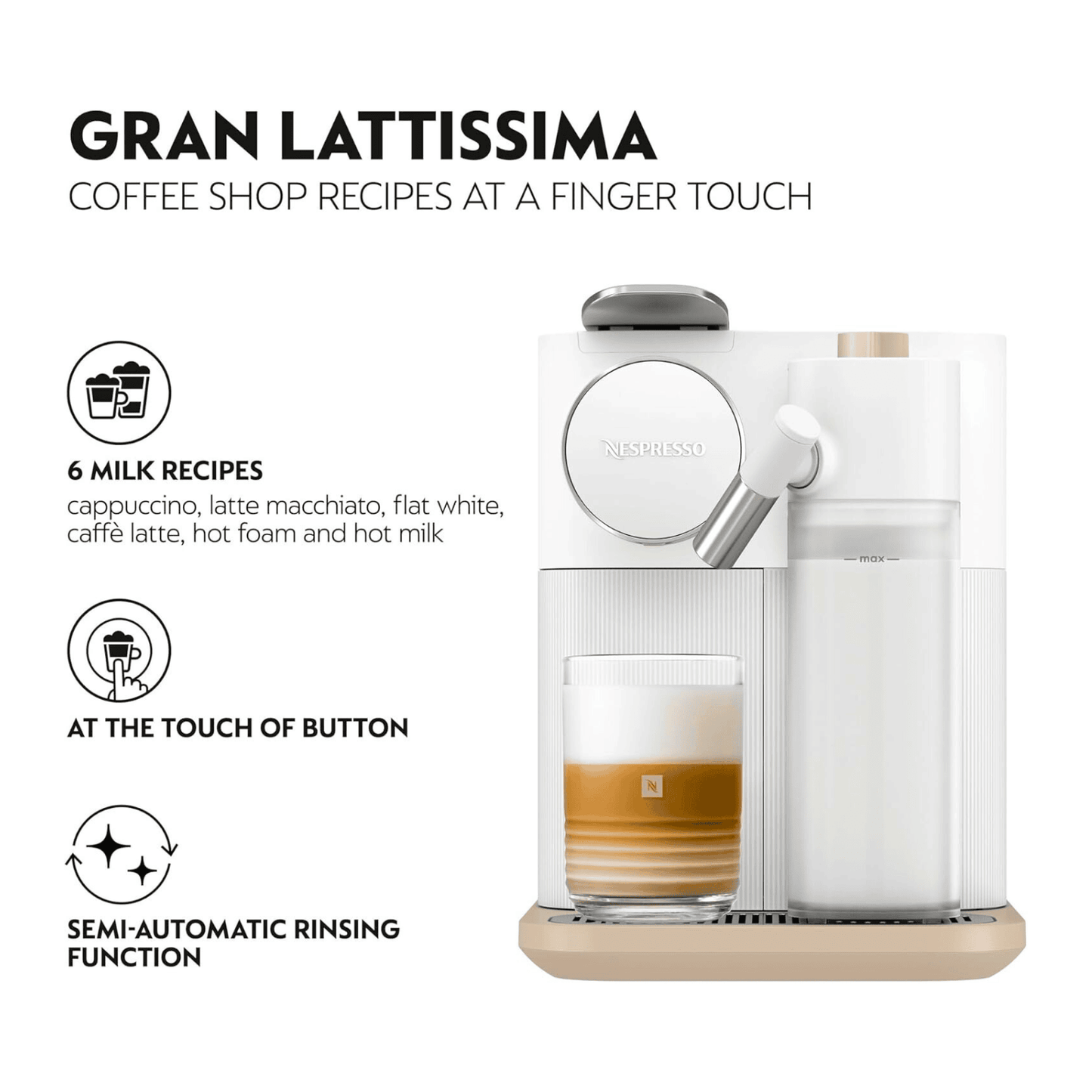 𝗡𝗘𝗦𝗣𝗥𝗘𝗦𝗦𝗢® Gran Lattissima™ Kaffeemaschine (Kapsel Pack inklusive)